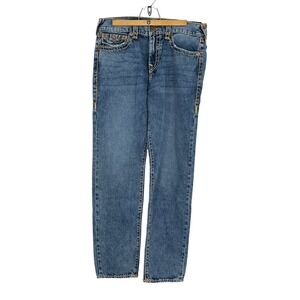 True Religion Geno Super‎ T Medium Wash Jeans Mens Size 34 Distressed